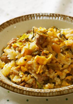 高菜チャーハン♪豚こま入りで旨味アップ！-レシピのメイン写真