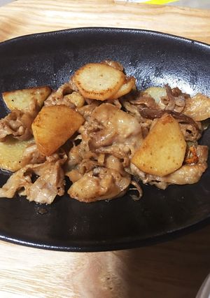 豚バラ 長芋 ニンニク醤油炒め-レシピのメイン写真