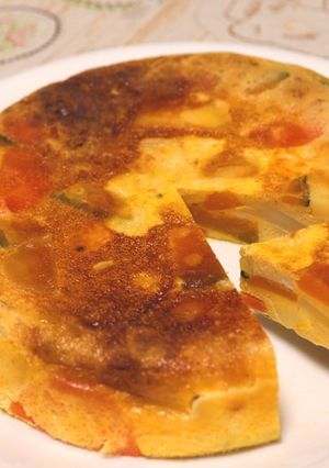 【簡単】炊飯器料理♪スペイン風オムレツ-レシピのメイン写真