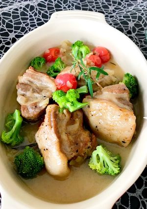 豚ブロック肉のハーブ煮込み-レシピのメイン写真