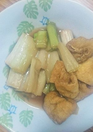 白ネギとあげさんの煮物-レシピのメイン写真