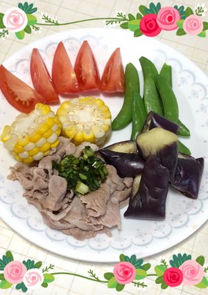 夏の冷しゃぶ〜(o˘◡˘o)♡-レシピのメイン写真