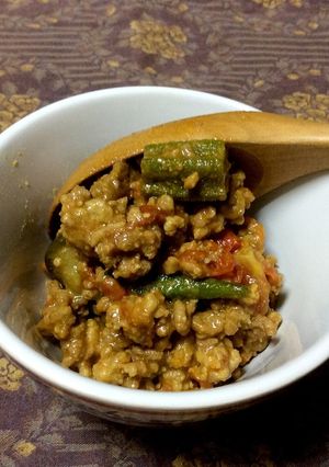 夏野菜のキーマカレー #グルテンフリー-レシピのメイン写真