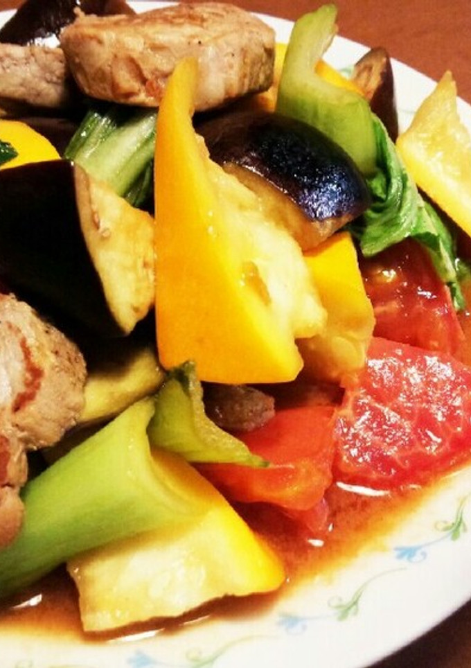簡単♪疲労回復☆ヒレ肉と夏野菜の甘酢炒め-レシピのメイン写真
