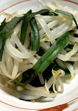 ルクエで簡単！ニラともやしの和え物-レシピのメイン写真