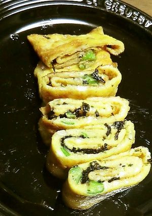 夏休み、オクラ入りの卵焼きをお子さんと~-レシピのメイン写真
