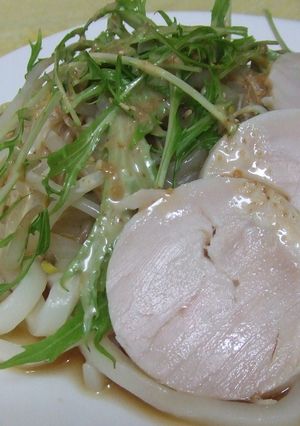 金のごまだれ♪サラダうどん-レシピのメイン写真