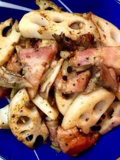 蓮根のにんにく炒め-レシピのメイン写真