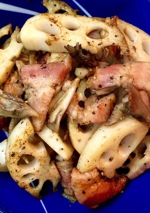蓮根のにんにく炒め-レシピのメイン写真