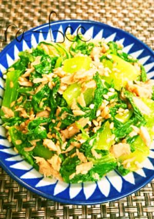 簡単やみつき♪チンゲン菜とツナの胡麻和え-レシピのメイン写真