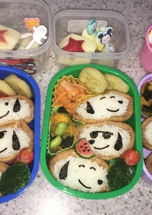 キャラ弁 ＊ スヌーピー 夏-レシピのメイン写真