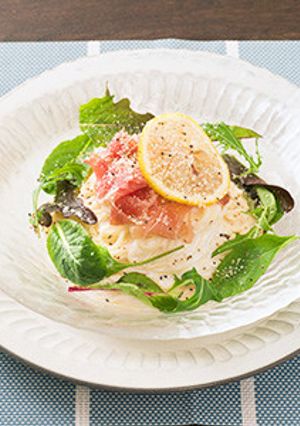 生ハムとレモンの冷製クリームパスタ-レシピのメイン写真