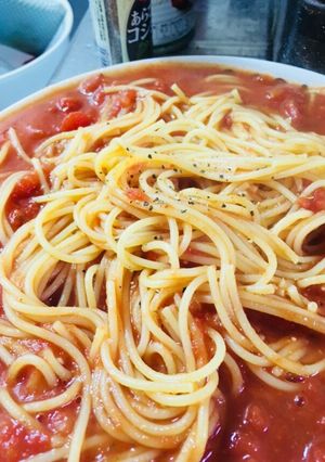 10分で出来る簡単トマトパスタ!-レシピのメイン写真