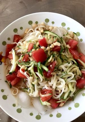 簡単☆さっぱりトマトサラダうどん-レシピのメイン写真