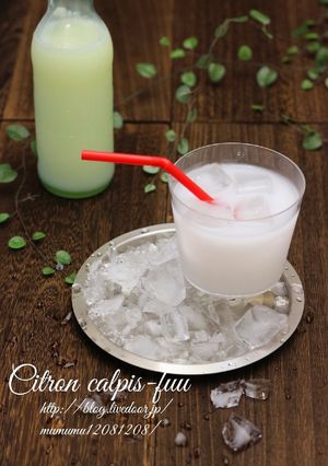 柚子の手作りカルピス風。(乳酸飲料)-レシピのメイン写真