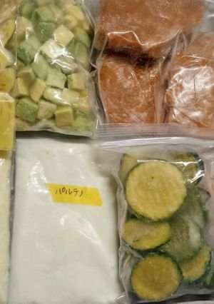 小さな冷凍収納100均商品　一人暮らし-レシピのメイン写真