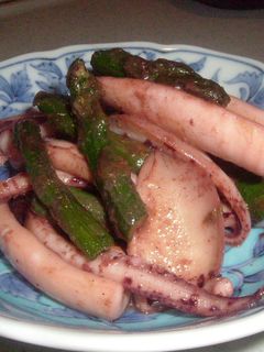 イカとアスパラのバター生姜炒め✿-レシピのメイン写真
