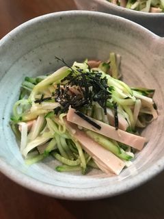 魚肉ソーセージ入り長芋のわさび和え-レシピのメイン写真