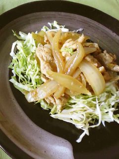 カレーしょうが焼き(腎臓病食)-レシピのメイン写真