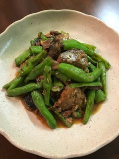 さばの味噌煮缶とししとうの和え物-レシピのメイン写真
