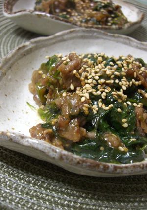 ☆ほうれん草と牛肉の中華風炒め☆-レシピのメイン写真