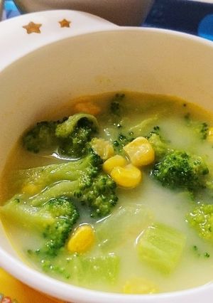 市販のコーンスープDE野菜たっぷりスープ-レシピのメイン写真