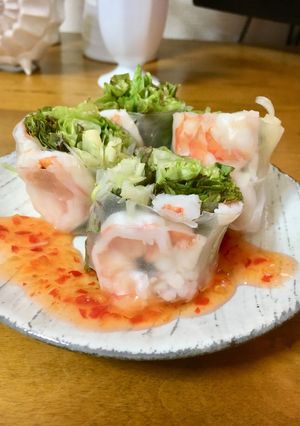 ミョウガとエビの生春巻き-レシピのメイン写真