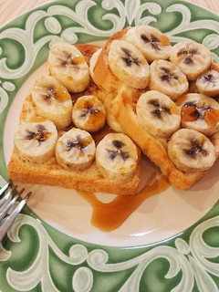 お手軽カフェランチ☆黒蜜バナナトースト-レシピのメイン写真