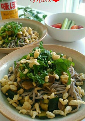 味ぽんで☆大葉香るナスときゅうりのお蕎麦-レシピのメイン写真