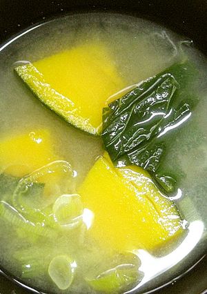 ■かぼちゃと小松菜とネギのお味噌汁■-レシピのメイン写真