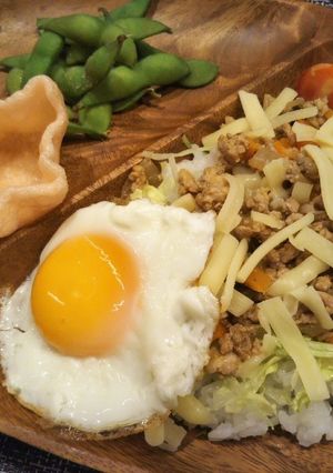 暑い夏に！カレー味のタコライス-レシピのメイン写真