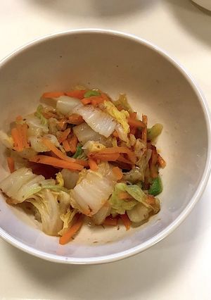 おかか和え(白菜人参)【病院食】-レシピのメイン写真