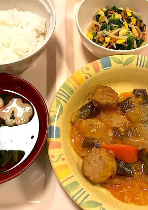 肉団子甘酢アン(焼き)【病院食】-レシピのメイン写真