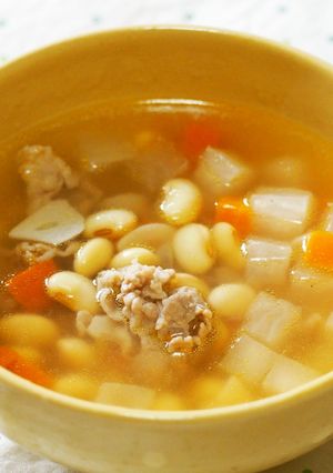 大根と大豆たっぷりスープ！栄養満点♪-レシピのメイン写真