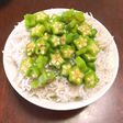 1人ランチや朝食に☆小さなオクラしらす丼