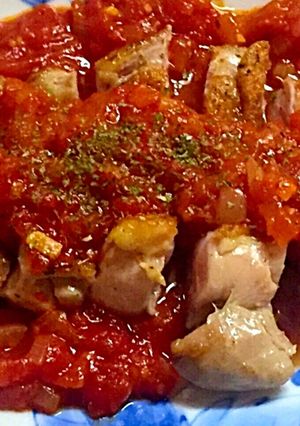 ガーリックトマトチキン-レシピのメイン写真