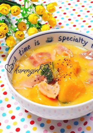 秋仕様☆かぼちゃのクリームシチュー☆-レシピのメイン写真