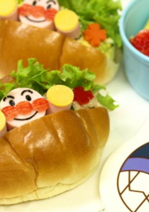 アンパンマンのロールパンサンド-レシピのメイン写真