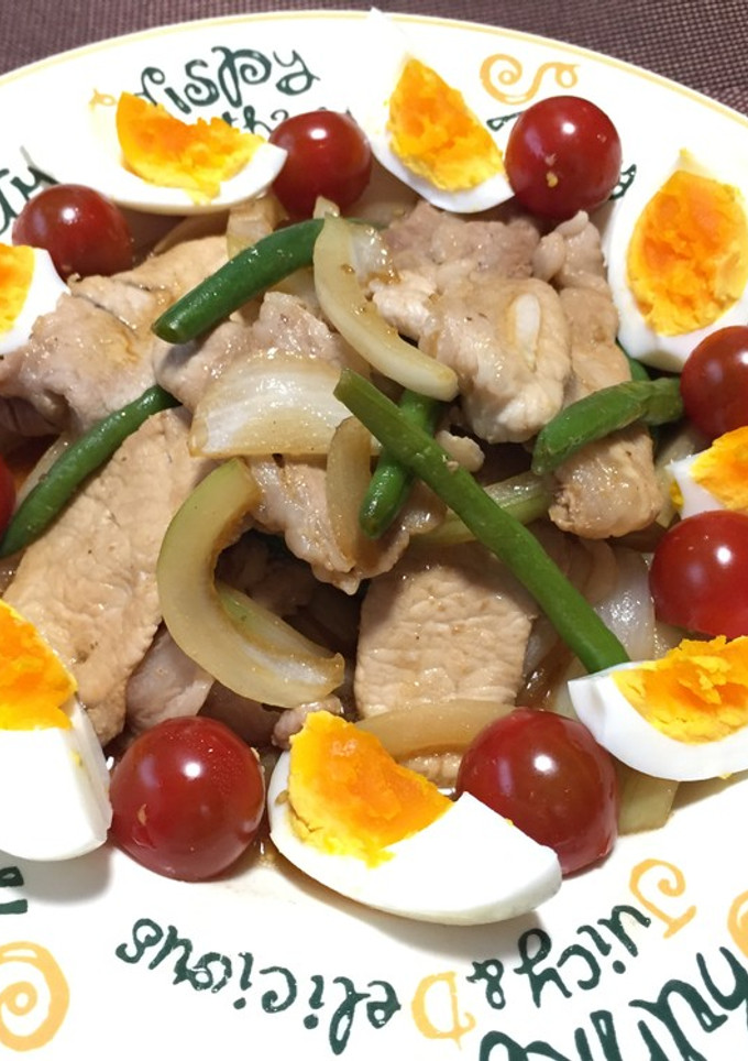 豚ロースとトマタマの彩り焼肉!(^^)!-レシピのメイン写真