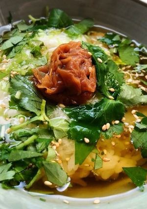 夏の疲れに☆梅とととろの冷やし茶漬け-レシピのメイン写真