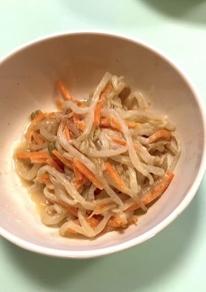 ピーナツ和え(もやし人参)【病院食】-レシピのメイン写真