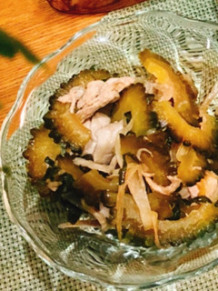 ゴーヤと鶏ササミのオイスターソース和え-レシピのメイン写真