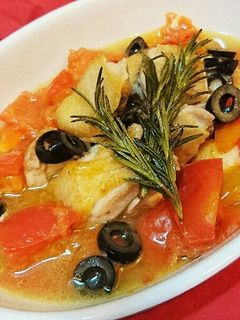 ローズマリー香る~鶏肉の簡単トマト煮込み-レシピのメイン写真