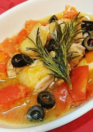 ローズマリー香る～鶏肉の簡単トマト煮込み-レシピのメイン写真