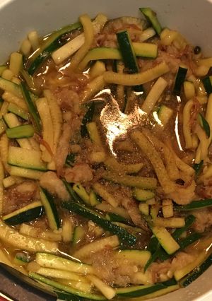 ズッキーニと松山揚げのちりめん山椒煮-レシピのメイン写真