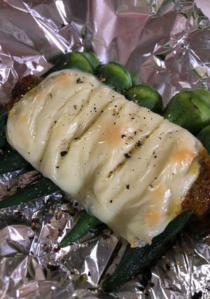 オクラ のカレーマヨネーズ焼き-レシピのメイン写真