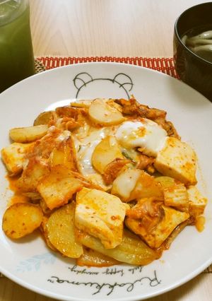 ヘルシー簡単おかず！豆腐のキムチーズ-レシピのメイン写真
