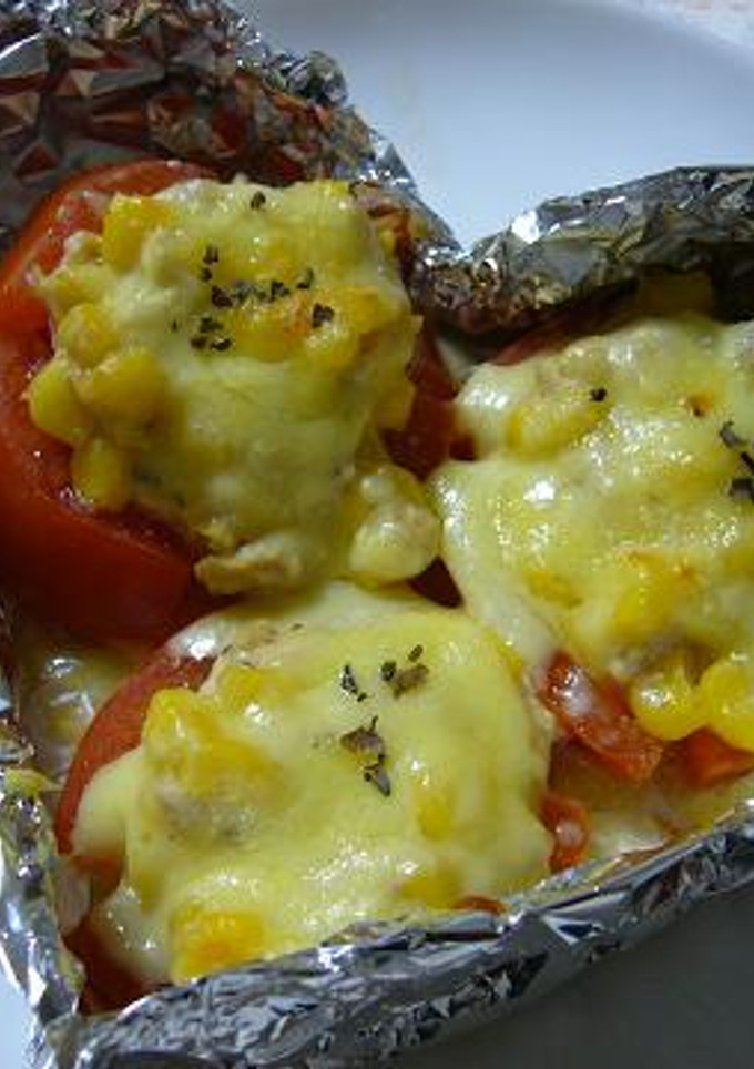 トマトのツナマヨチーズ焼き♪-レシピのメイン写真