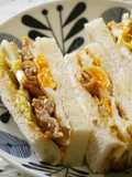 豚こま照り焼きのサンドイッチ♪大満足！