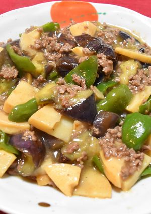 簡単★夏野菜とひき肉のとろとろ炒め-レシピのメイン写真
